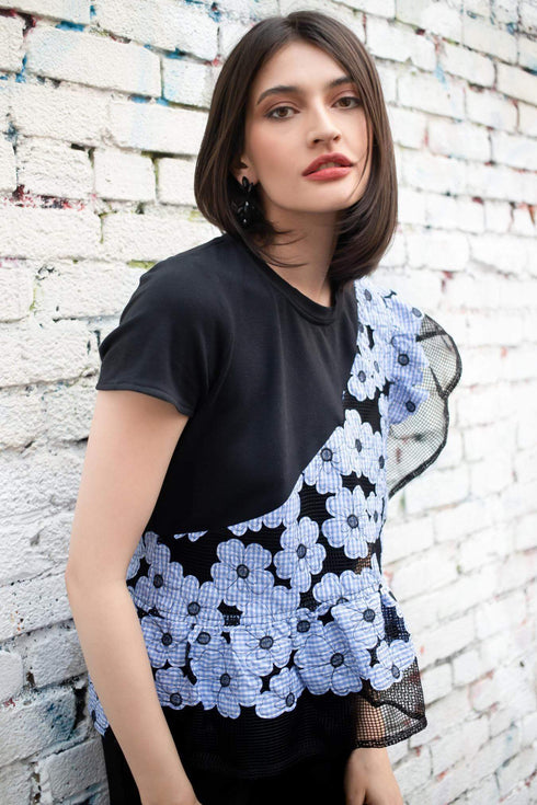 Cleo Top - Daisy Blue